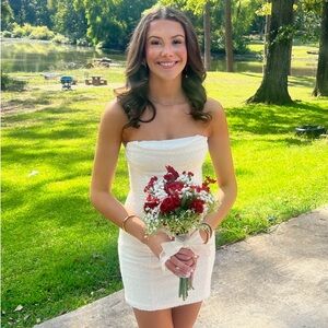 Oh Polly Cowl Neck Embelished Mini Dress